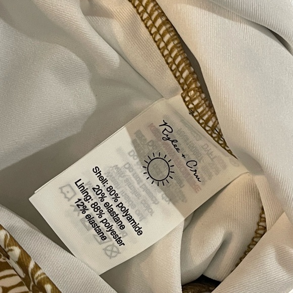 Rylee + Cru High waisted hipster bikini bottoms in Golden Ditsy size XL - Picture 3 of 4